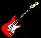 Red guitar/black surround
